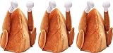 Forum Novelties 3 Turkey Hats Funny Thanksgiving Outfit Adult Halloween Costume Accessory Gift