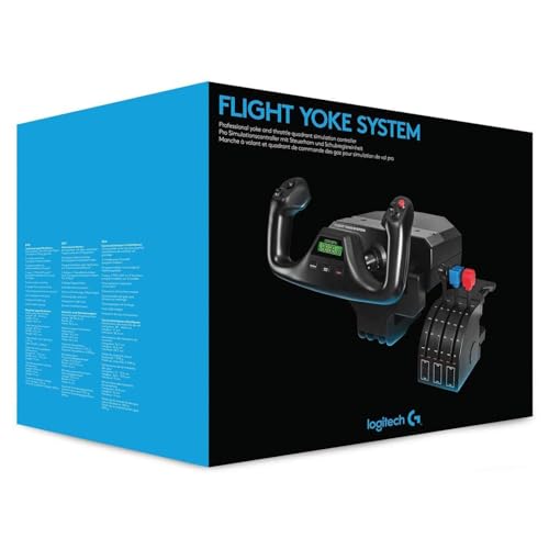 Logitech G Saitek Pro Flight Yoke System, Sistema Leva di Controllo di Volo, Quadrante ‎Acceleratore