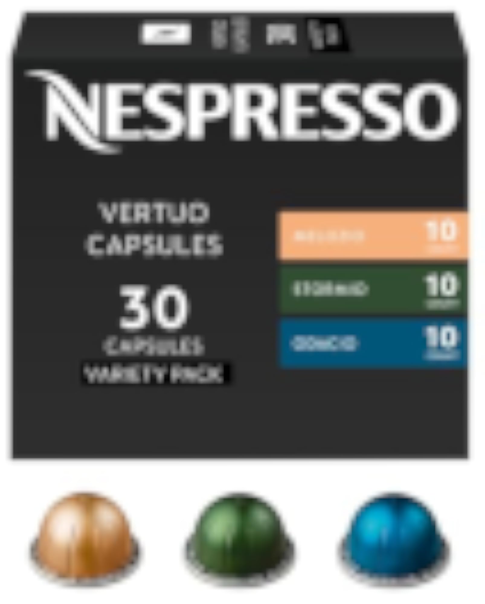 Nespresso Capsules Vertuo Variety Pack Medium Dark Roast 30 Count