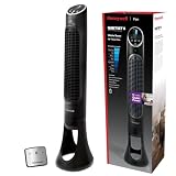 Honeywell QuietSet Whole Room Tower Fan, Oscillating Tower Fan with Remote, Black, HYF290B