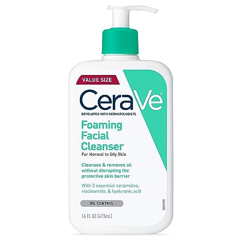 CeraVe Foaming Facial Cleanser for Normal to Oily Skin, 16 fl oz