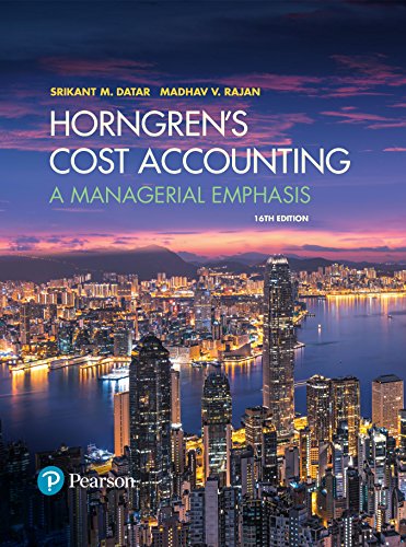 Horngren's Cost Accounting: A Managerial Emphasis book cover