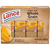 Lance Sandwich Crackers Whole Grain Cheddar Cheese 8 Ct Box
