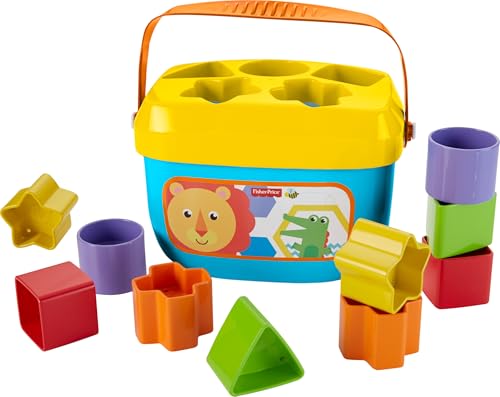 Fisher-Price Juguete para Bebés Primeros Bloques del Bebé con Cubo Clasificador de Formas para Niños de 6 Meses en Adelante