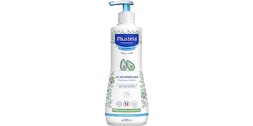 Mustela, Gel de Baño Corporal Suave, Bebés y Niños, 500 ml