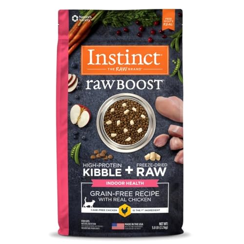 Instinct Raw Boost Indoor Health grain-free chicken dry cat food bag