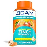 Zicam Daily Immune Support Gummy Supplement Zinc Vitamin C A