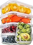 Prep Naturals Glass Meal Prep Containers, 5-Pack