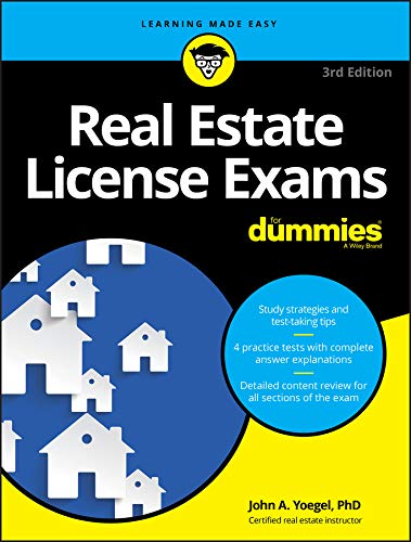 Real Estate License Exams for Dummies, with 4 Practice Tests book cover