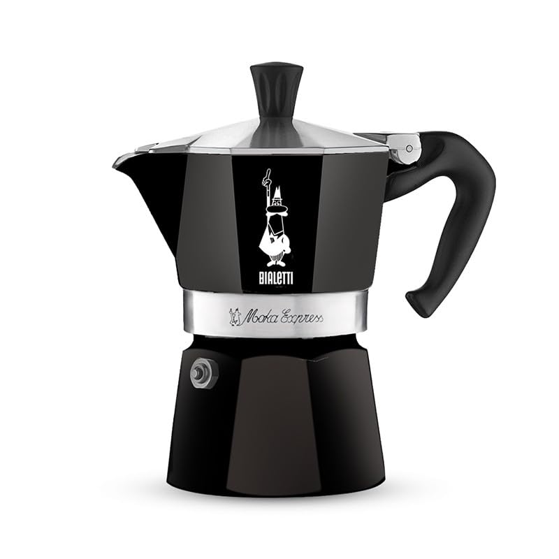 Cafeteira Bialetti Preta (Moka, vários tamanhos)