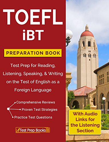 TOEFL iBT Preparation Book: Test Prep for Reading, Listening, Speaking, & Writing on the Test of English as a Foreign Language book cover