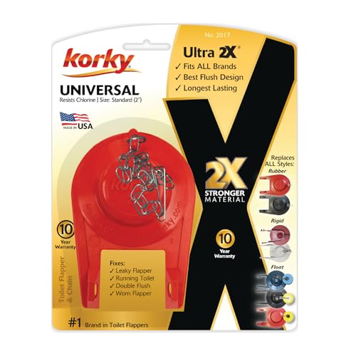 Korky 2017BP 2-Inch Ultra 2X Long Life Toilet Flapper