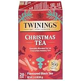 Twinings Christmas Black Tea Individually Wrapped Bags, 20 Count (Pack of 1), Aromatic Cinnamon & Clove, Caffeinated, Enjoy Hot or Iced, 20 Teabags