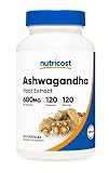 Nutricost Ashwagandha Herbal Supplement 600Mg 120 Capsules V