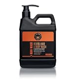 GIBS Grooming - Original Man Wash (33.8 fl oz) 3-in-1 Beard, Hair, Body Soap - Citrus, Oak, Basil Scent - Sulfate Free - Tea Tree Oil, Hemp Oil, Protein - Mens Body Wash & Mens Shampoo - Made in USA
