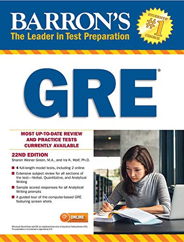 Barron's GRE book cover