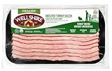 Wellshire Farms 8oz Uncured Turkey Bacon – Made from Organic Turkey Thighs with No Antibiotics or Hormones, a Lean and Flavorful Breakfast Meat Alternative