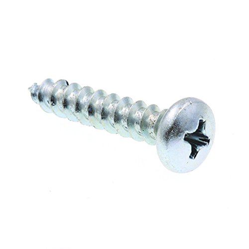 Prime-Line 9020346 Sheet Metal Screw, pan cabeza Phillips, 10 X 1 en, acero chap