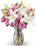 Benchmark Bouquets Oriental Lily Purple Rose Bouquet Real Fr