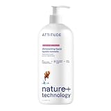 ATTITUDE Dish Soap, EWG Verified, Plant-Based & Vegan Dishwashing Liquid, Naturally Derived, Unscented, 33.8 Fl Oz