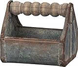 Primitives By Kathy Spindle Handle Tray Small Distressed Met