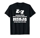 American Sign Language Asl Interpreter Ninja Shirt T Shirt