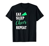 Eat Sleep Cheer Repeat Cheerleader T-Shirt Cheerleading Gift T-Shirt