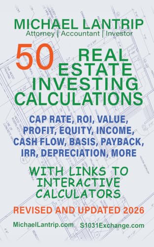 50 Real Estate Investing Calculations: Cash Flow, IRR, Value, Profit, Equity, Income, ROI, Depreciation, More book cover