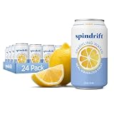 Spindrift Sparkling Water Lemon Flavored Made With Real Sque