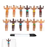 NPW Drinking Buddies Party Edition Reusable Drink Markers & Wine Glass Charms – Customizable Drink Accessories for Adult Parties, Bachelorette & Cocktail Nights (12 Count)