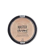 Maybelline Master Chrome Molten Gold Maquillaje para Vestido Azul y Dorado