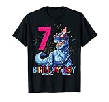 Dinosaur T Rex 7 Year Old T Shirt Kids 7Th Birthday T Shirt