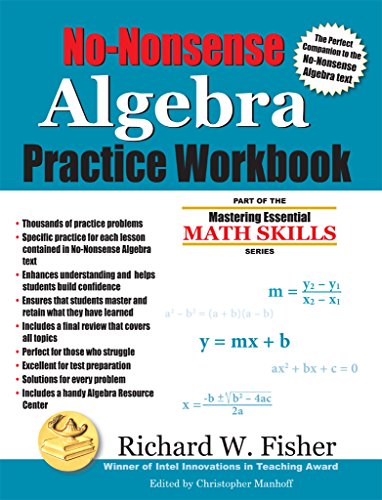 No-Nonsense Algebra Practice Workbook book cover