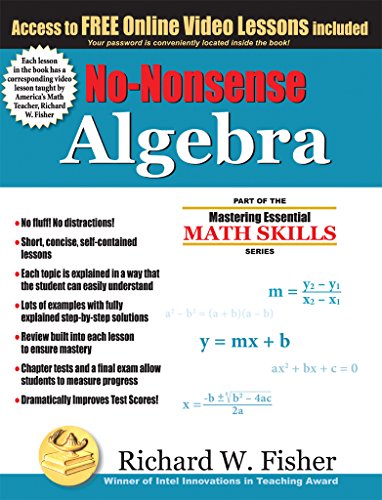 No-Nonsense Algebra: Part of the Mastering Essential Math Skills Series book cover
