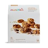 Munchkin Milkmakers Lactation Cookie Bites for Breastfeeding, Oatmeal Chocolate Chip Nursing Snacks, Fenugreek Free, 10 Pouches