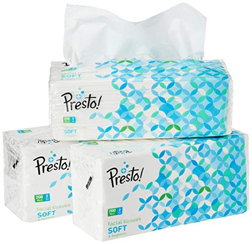 Amazon Brand - Presto! 2 Ply Facial Tissue Box
