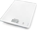 Soehnle Page Compact 300 Digitale Küchenwaage bis zu 5 kg Tragkraft, Weiß, Küchenwaage mit leicht ablesbarer LCD-Anzeige, Digitalwaage mit Zuwiegefunktion