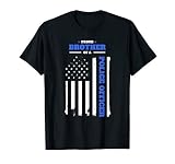 Proud Brother Of A Police Officer Distressed Flag T Shirt T