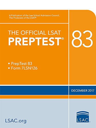 The official LSAT PrepTest 83 (Official LSAT PrepTests) book cover