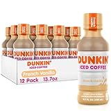 Dunkin French Vanilla Iced Coffee Bottles 13 7 Fl Oz 12 Pack