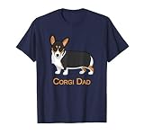 Cute Black Tricolor Pembroke Corgi Dad Dog Lovers T Shirt