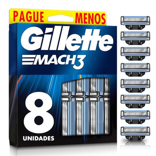 Gillette Mach3 Carga para Aparelho de Barbear com 8 Unidades
