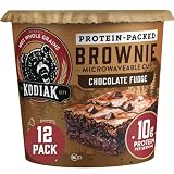 Kodiak Cakes Chocolate Fudge Brownie in a Cup, 2.36 Ounce (Pack of 12) (Packaging May Vary)