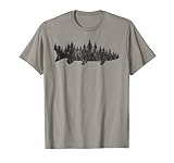 Musky Pine Forest Treeline - Outdoor Fishing Angler T-Shirt