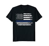 Thin Blue Line Men S American Flag T Shirt T Shirt
