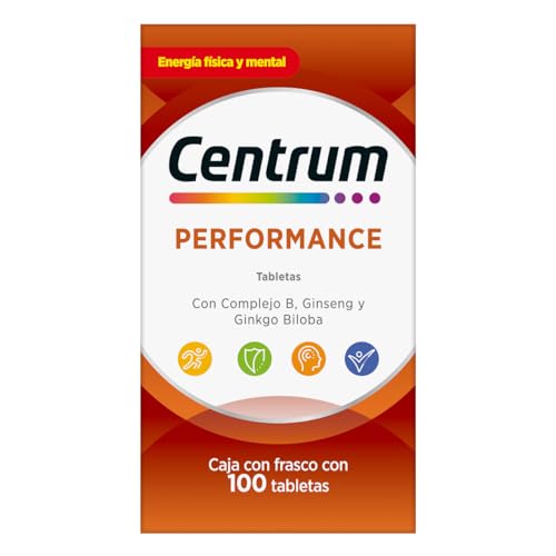 Centrum Multivitamínico Performance con Magnesio, Vitamina C, Vitamina D y Zinc 100 Tabletas