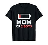 Mom of 2 Boys Gift from Son Mothers Day Birthday Women T-Shirt