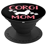 Cocomosoul Mobile Corgi Mom Proud Corgi Dog Mom Black Popsoc
