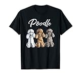 Adorable Poodle Trio Cartoon Artwork For Poodle Dog Lover T-Shirt
