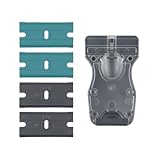 wolfcraft rascador de plástico para limpiar una escalera de aluminio con pintura